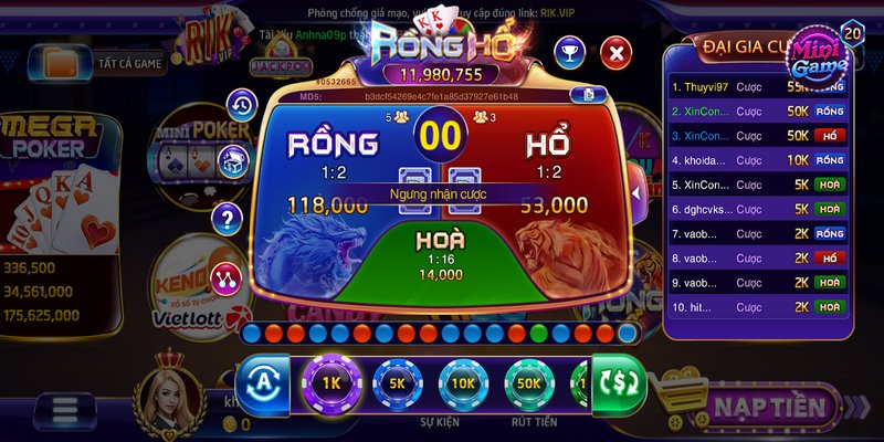 Rồng hổ Rikvip: Tựa game cá cược hàng đầu 2025 6 Chiến thuật cược thông minh trong game rồng hổ